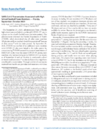 Notes From the Field SARSCoV2 Transmission Associated with High School Football Team Members  Florida SeptemberOctober 2020