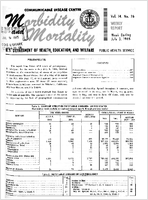 Morbidity and Mortality Weekly Report Vol 14 No 26 week ending July 3 1965