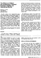 The effects on children and adolescents of parents excessive drinking an international review