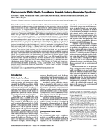 Environmental public health surveillance possible estuaryassociated syndrome
