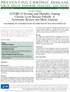 COVID19 Severity and Mortality Among Chronic Liver Disease Patients A Systematic Review and MetaAnalysis