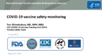 COVID19 vaccine safety monitoring