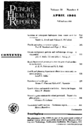 Public Health Reports  v 81 no 4 April 1967  table of contents