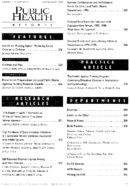 Public Health Reports  v 115 no 4  table of contents
