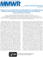 Symptom Duration and Risk Factors for Delayed Return to Usual Health Among Outpatients with COVID19 in a Multistate Health Care Systems Network  United States MarchJune 2020