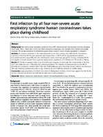 First infection by all four nonsevere acute respiratory syndrome human coronaviruses takes place during childhood