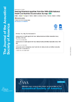 Hearing Threshold Quartiles from the 19992006 National Health and Nutrition Examination Surveys