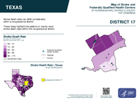 TX Congressional District 17 Stroke and Federally Qualified Health Centers Map 119th Congress