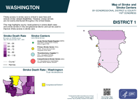 WA Congressional District 01 Stroke and Stroke Centers Map 119th Congress