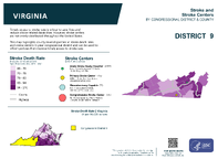 VA Congressional District 09 Stroke and Stroke Centers Map 118th Congress