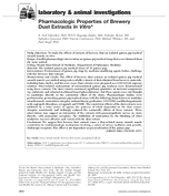 Pharmacologic Properties of Brewery Dust Extracts In Vitro