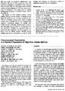 Pneumococcal vaccination in a remote population of highrisk Alaska Natives