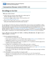 Deciding to Go Out June 15 2020