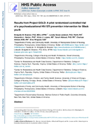 Results from Project GOLD A pilot randomized controlled trial of a psychoeducational HIVSTI prevention intervention for Black youth