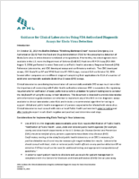 Guidance for Clinical Laboratories Using FDA Authorized Diagnostic Assays for Ebola Virus Detection