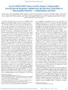 Use of mRNA COVID19 Vaccine After Reports of Myocarditis Among Vaccine Recipients Update from the Advisory Committee on Immunization Practices  United States June 2021