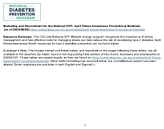 Marketing and Recruitment for the National DPP April Stress Awareness Month Promotional Materials