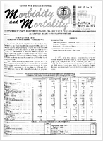 Morbidity and Mortality Weekly Report Vol 21 No 3 week ending January 22 1972