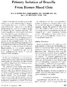 Primary isolation of brucella from human blood clots
