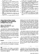 Using national news events to stimulate local awareness of public policy issues