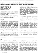 Legislative Cardiovascular Health Check a multidisciplinary health promotion experience for South Carolina lawmakers