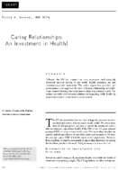 Caring relationships an investment in health