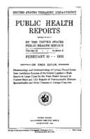 Public Health Reports  v 48 no 6  table of contents
