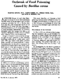 Outbreak Of Food Poisoning Caused By Bacillus Cereus