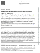 Metabolomewide association study of occupational exposure to benzene