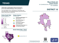 TX Congressional District 18 Stroke and Stroke Centers Map 119th Congress