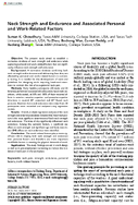 Neck Strength and Endurance and Associated Personal and WorkRelated Factors
