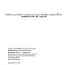 The Employment Impact of Workplace Injuries in 2 States