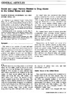 Social And Legal Factors Related To Drug Abuse In The US And Japan