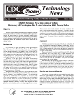 Technology News 495 NIOSH Releases New Educational Video Recovery of Farmington No 9  An Interview with Danny Kuhn