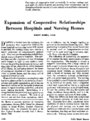 Expansion of cooperative relationships between hospitals and nursing homes