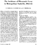 The incidence of rheumatic fever in metropolitan Nashville 196365
