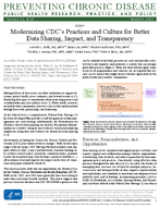 Modernizing CDCs Practices and Culture for Better Data Sharing Impact and Transparency