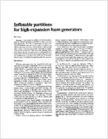 Inflatable Partitions For HighExpansion Foam Generators