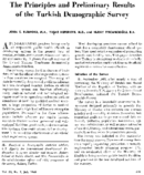 The principles and preliminary results of the Turkish demographic survey