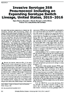 Invasive Serotype 35B Pneumococci Including an Expanding Serotype Switch Lineage United States 20152016