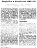 Hospital use in Massachusetts 19451955