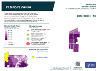 PA Congressional District 16 Stroke and Stroke Centers Map 118th Congress
