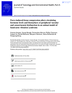 ForceInduced Tissue Compression Alters Circulating Hormone Levels and Biomarkers of Peripheral Vascular and Sensorineural Dysfunction in an Animal Model of HandArm Vibration Syndrome