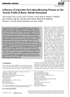Influence of Impurities from Manufacturing Process on the Toxicity Profile of Boron Nitride Nanotubes