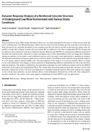 Dynamic Response Analysis of a Reinforced Concrete Structure in Underground Coal Mine Environment with Various Strata Conditions