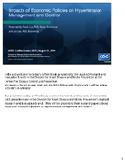 Impacts of Economic Policies on Hypertension Management and Control
