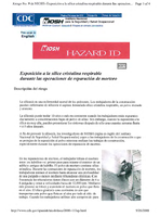 NIOSH identificacin del peligro HID 9  exposicin a la slice cristalina respirable durante las operaciones de reparacin de mortero reemplazada