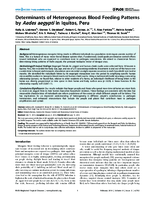 Determinants of Heterogeneous Blood Feeding Patterns by Aedes aegypti in Iquitos Peru