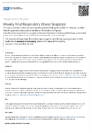 Weekly Viral Respiratory Illness Snapshot