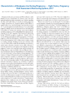 Characteristics of Marijuana Use During Pregnancy  Eight States Pregnancy Risk Assessment Monitoring System 2017